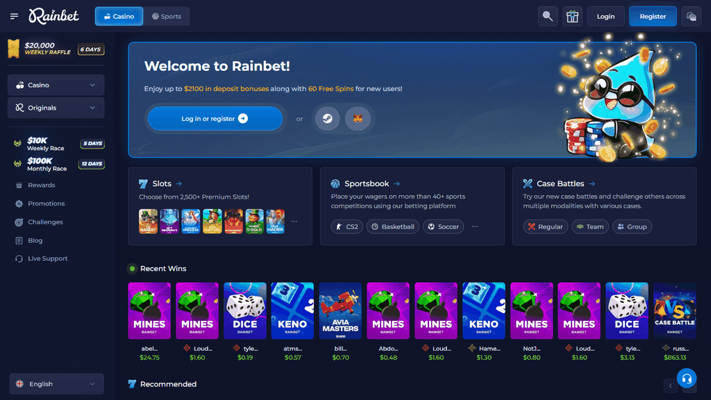 Rainbet: Premium Bitcoin & Crypto Online Casino for High-Rollers
